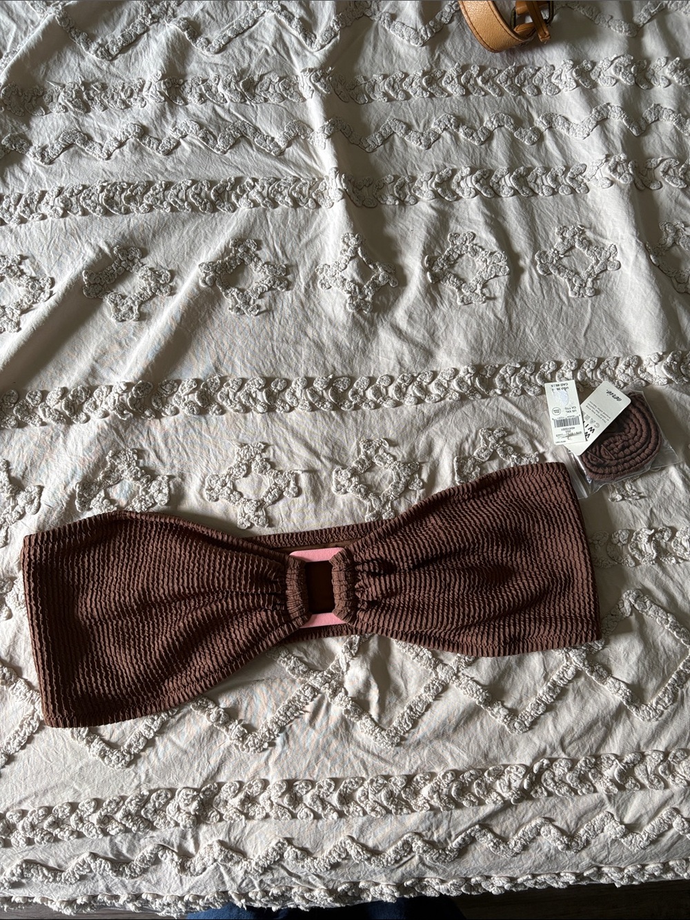 NWTs!! Aerie Brown Ribbed Bandeau Top